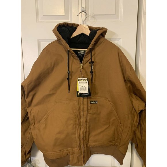 Walls Jackets & Coats New Walls Men 3xl Brown Bomber Coat Jacket Duck Quilted Insulated